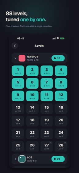 88 levels, tuned one by one.